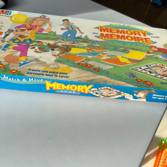Vintage 1986 Match And Move Memory Board Game Complete Milton Bradley Kids 80's - Picture 3 of 11